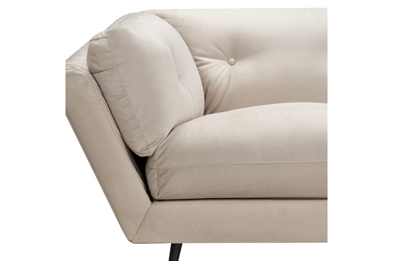 Lenvik Sofa 3-personers - Beige/Sort - Møbler - Sofaer - Velour sofaer