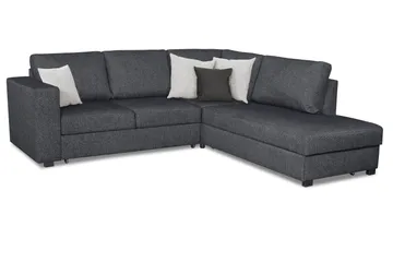 Leo Sovesofa 3-pers med Chaiselong Højre - Mørkegrå - Møbler - Sofaer - Sovesofaer