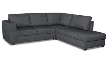 Leo Sovesofa 3-pers med Chaiselong Højre - Mørkegrå - Møbler - Sofaer - Sovesofaer