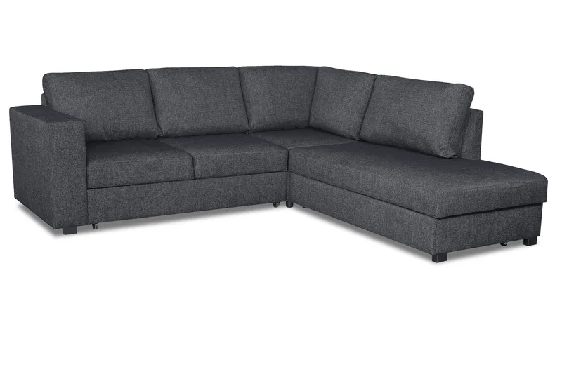 Leo Sovesofa 3-pers med Chaiselong Højre - Mørkegrå - Møbler - Sofaer - Sovesofaer