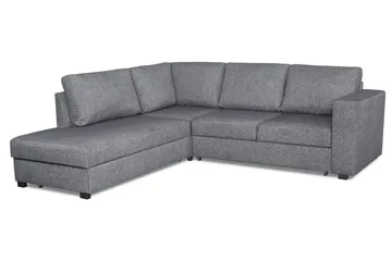 Leo Sovesofa 3-pers med Chaiselong Venstre - Mellemgrå - Møbler - Sofaer - Sovesofaer