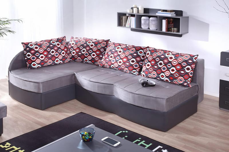 Lido Hjørnesovesofa 202x145x86 cm - Lilla - Møbler - Sofaer - Sovesofaer