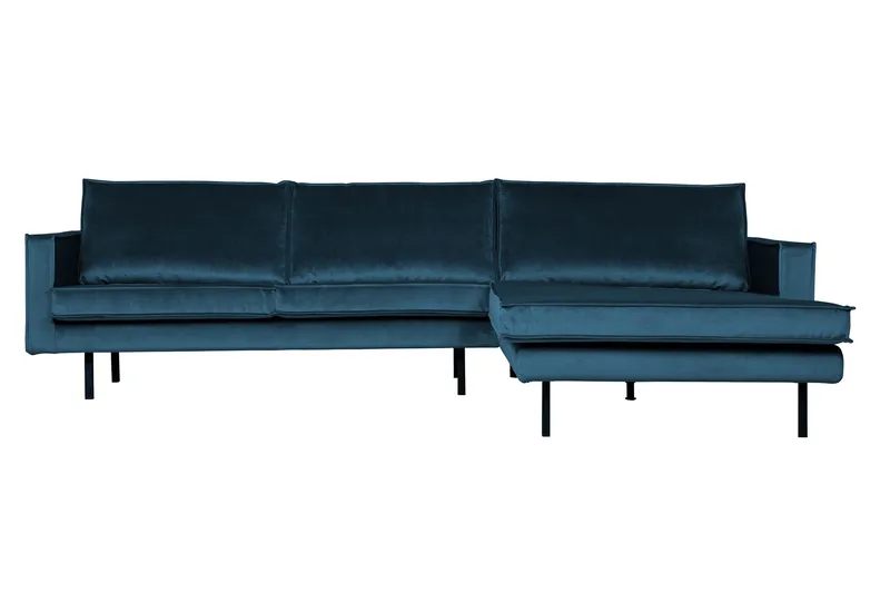 Lissbon Sofa med Chaiselong Højre, Blå