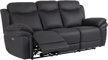 Livaro reclinersofa 3-personers elektrisk - Sort - Møbler - Sofaer - 3 personers sofa