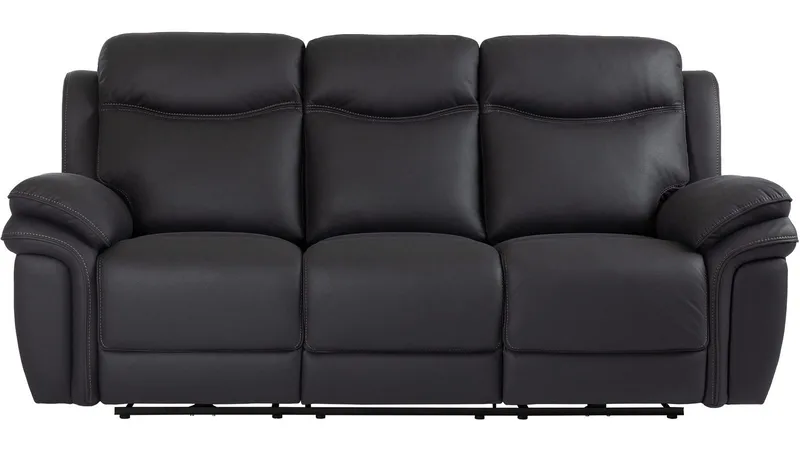 Livaro reclinersofa 3-personers elektrisk - Sort - Møbler - Sofaer - 3 personers sofa