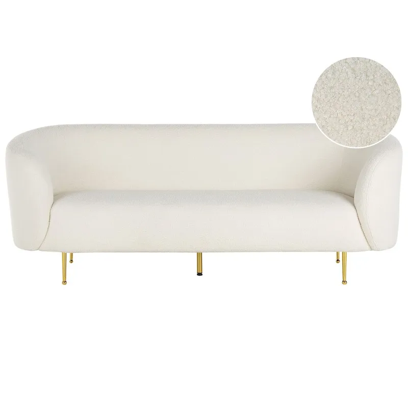 Loen 3-personers Buet Sofa i Bouclé, Offwhite