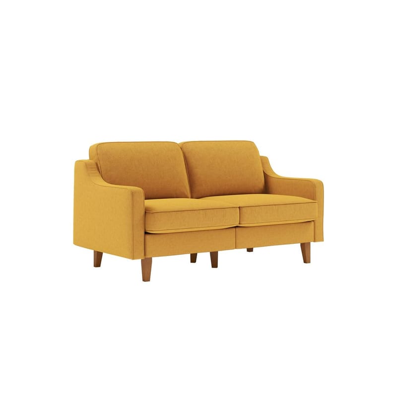 Lorvas 2-personers sofa - Brun/MørkeGul - Møbler - Sofaer - Velour sofaer