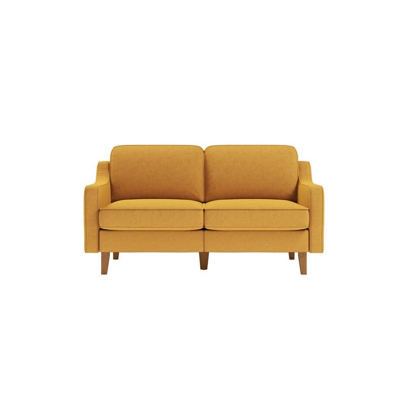 Lorvas 2-personers sofa - Brun/MørkeGul - Møbler - Sofaer - Velour sofaer