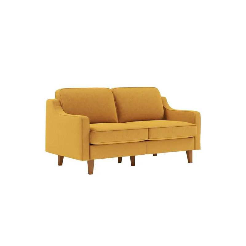 Lorvas 2-personers sofa, Brun/MørkeGul