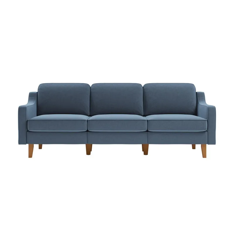 Lorvas 3-personers sofa - Mørkeblå - Møbler - Sofaer - Velour sofaer