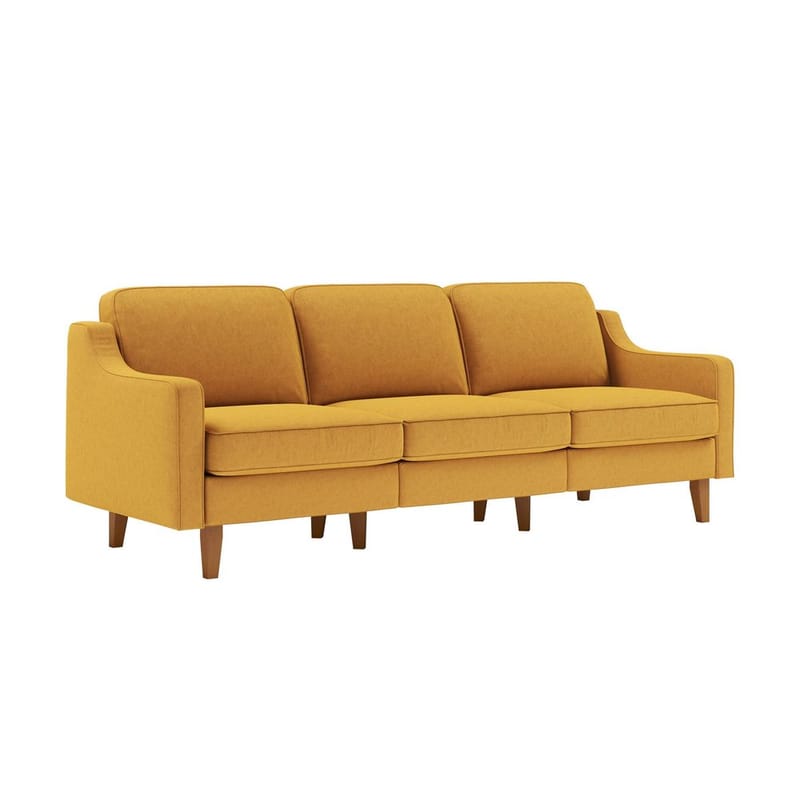 Lorvas 3-personers sofa - Sennepsgul - Møbler - Sofaer - Velour sofaer