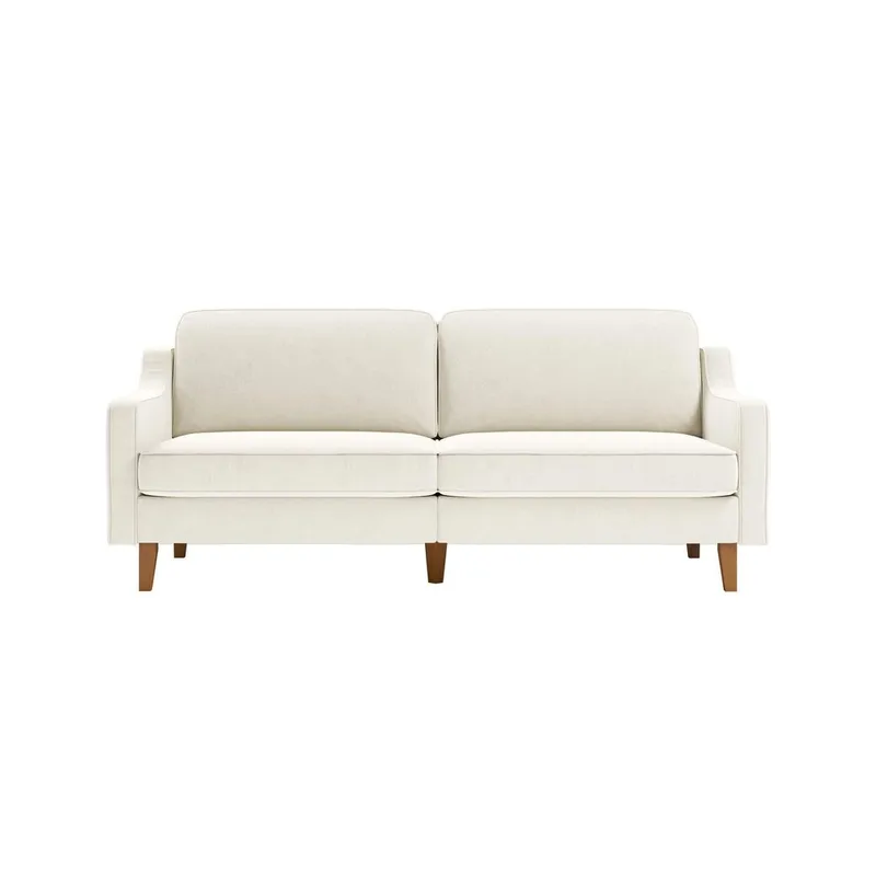 Lorvas 3-personers sofa - Elfenben - Møbler - Sofaer - Velour sofaer
