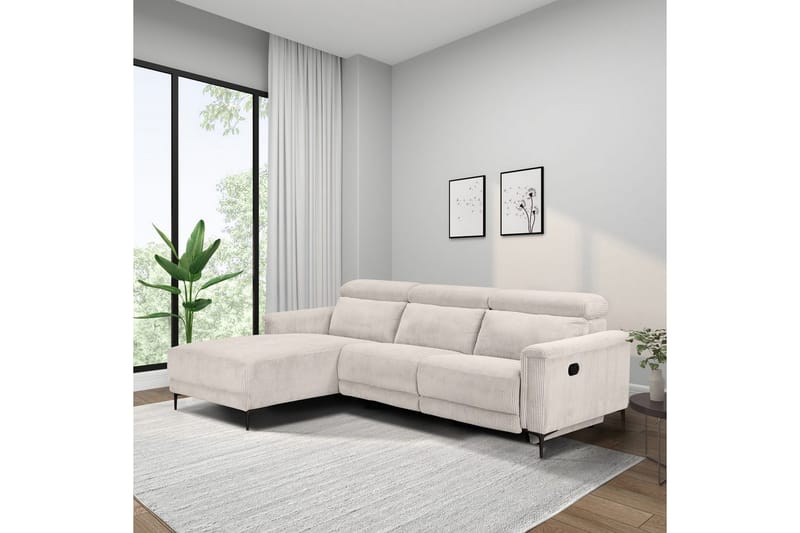 Lund Reclinersofa 3-sæder - Hvid - Møbler - Sofaer - Recliner sofaer