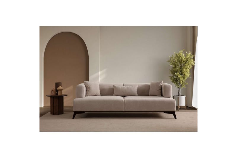 Malkiat Sofa 3-personers - Beige/Sort - Møbler - Sofaer - 3 personers sofa