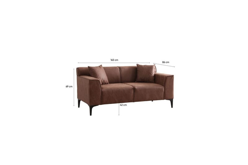 Malpani Sofa 2-sits - Cognac - Møbler - Sofaer - 2 personers sofa