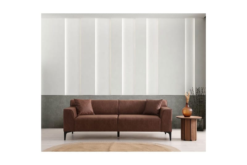 Malpani Sofa 3-sits - Cognac - Møbler - Sofaer - 3 personers sofa
