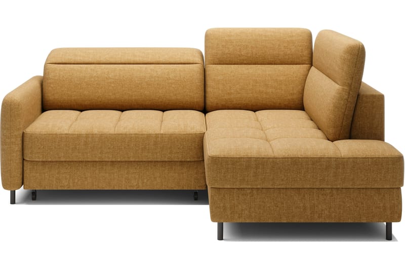 Masuo Sovesofa med Chaiselong 3-personers - Gul - Møbler - Sofaer - Sovesofaer