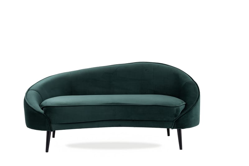 Mateus 3-personers Sofa Fløjl - Mørkegrøn - Møbler - Sofaer - 3 personers sofa