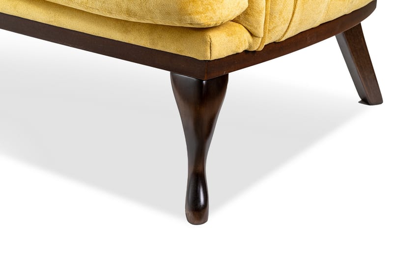 Mattias 3-personers Sofa Fløjl - Gul - Møbler - Sofaer - 3 personers sofa