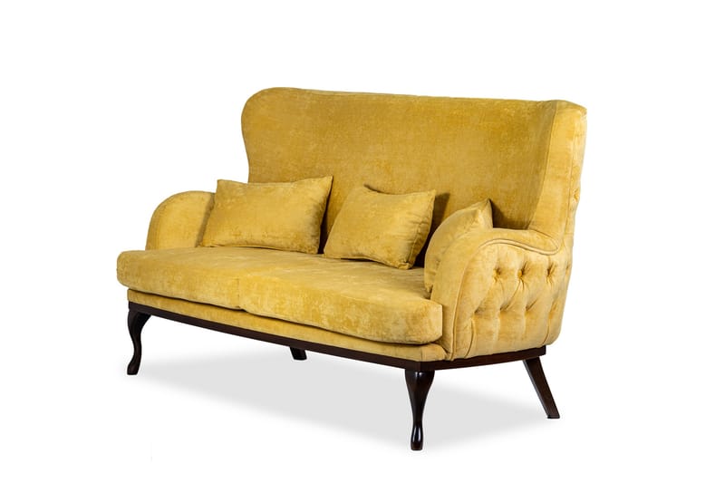 Mattias 3-personers Sofa Fløjl - Gul - Møbler - Sofaer - 3 personers sofa