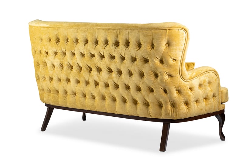 Mattias 3-personers Sofa Fløjl - Gul - Møbler - Sofaer - 3 personers sofa