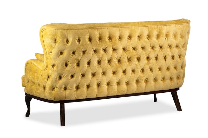 Mattias 3-personers Sofa Fløjl - Gul - Møbler - Sofaer - 3 personers sofa