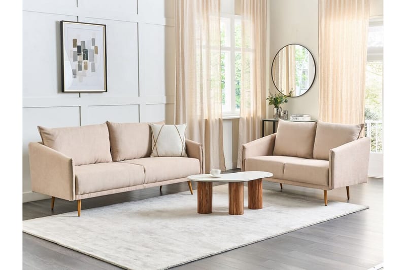 Maurana Sofa 2-personers - Beige/Guld - Møbler - Sofaer - 2 personers sofa