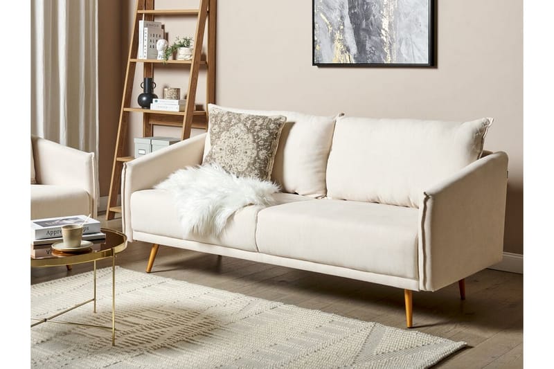 Maurana Sofa 3-personers - Beige/Guld - Møbler - Sofaer - 3 personers sofa