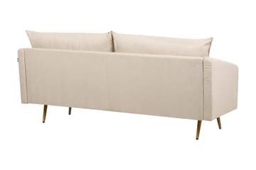 Maurana Sofa 3-personers - Beige/Guld - Møbler - Sofaer - Velour sofaer