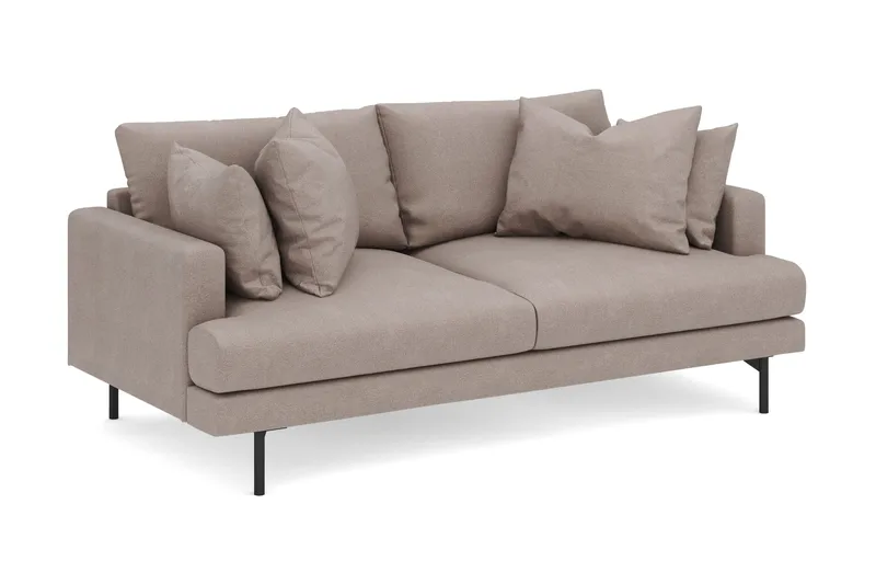 Menard 3-personers Dyb Stofsofa - Brun - Møbler - Sofaer - 3 personers sofa