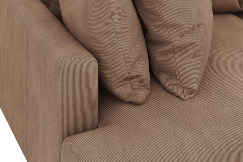 Menard 3-personers Dyb Manchestersofa - Brun - Møbler - Sofaer - 3 personers sofa