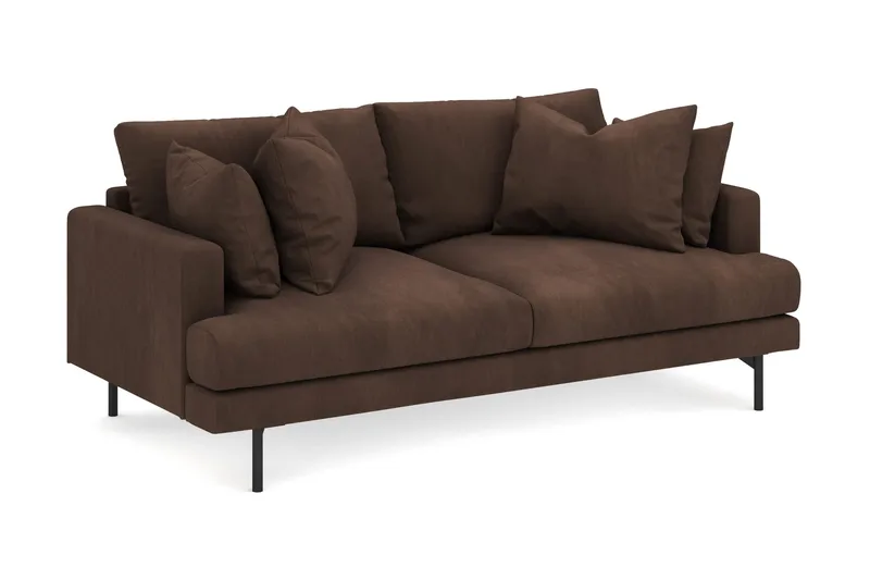 Menard 3-personers Dyb Manchestersofa - Brun - Møbler - Sofaer - 3 personers sofa