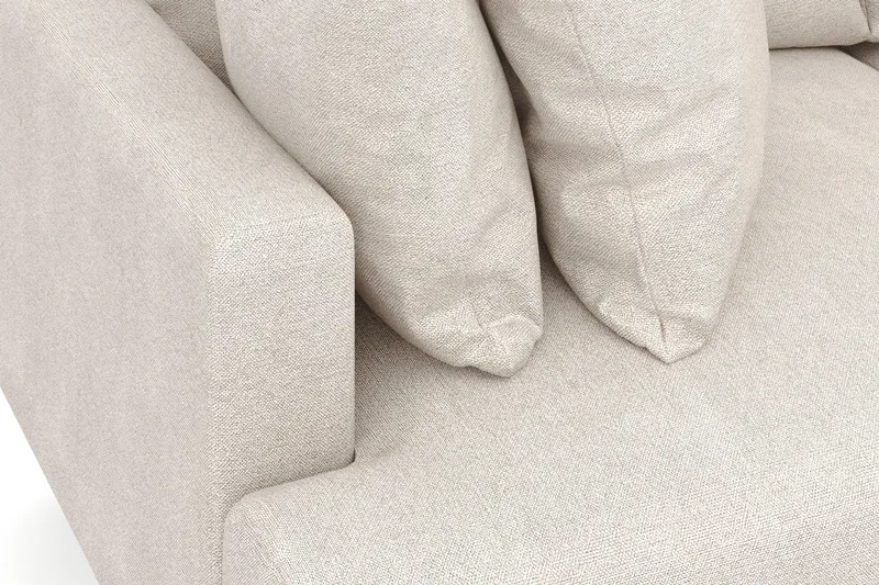 Menard 3-personers Dyb Stofsofa - Beige - Møbler - Sofaer - 3 personers sofa