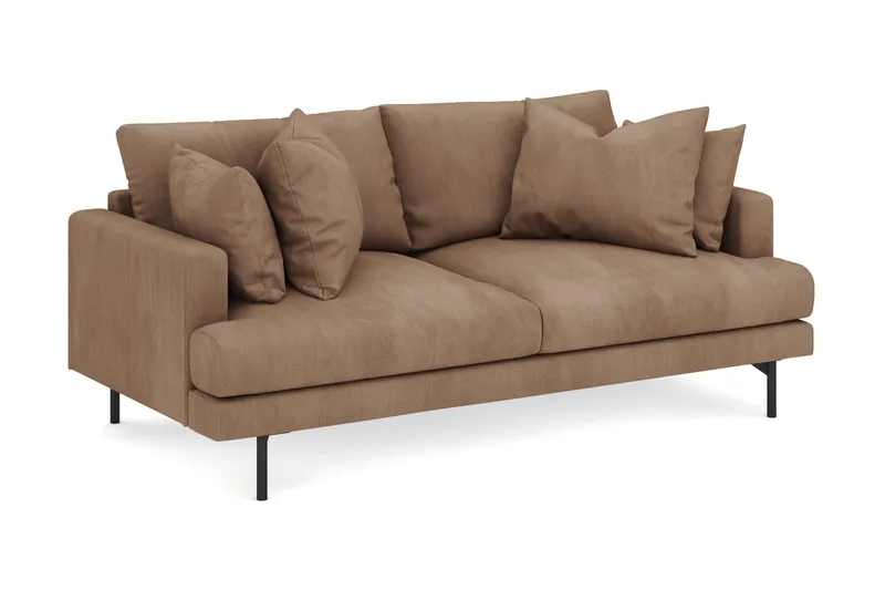 Menard 3-personers Dyb Manchestersofa - Brun - Møbler - Sofaer - 3 personers sofa