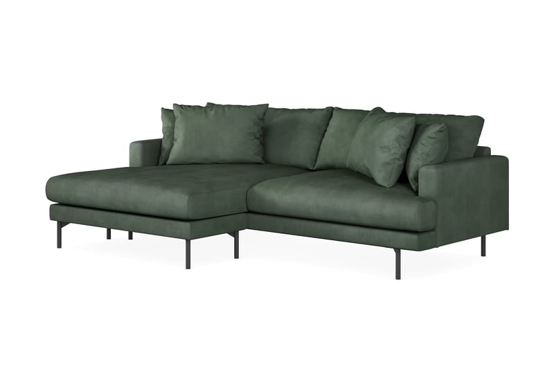 Menard 3-pers Chaiselongsofa - Grøn - Sofa med chaiselong - 3 personers sofa med chaiselong