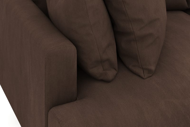 Menard 3-personers Dyb Manchestersofa - Brun - Møbler - Sofaer - 3 personers sofa