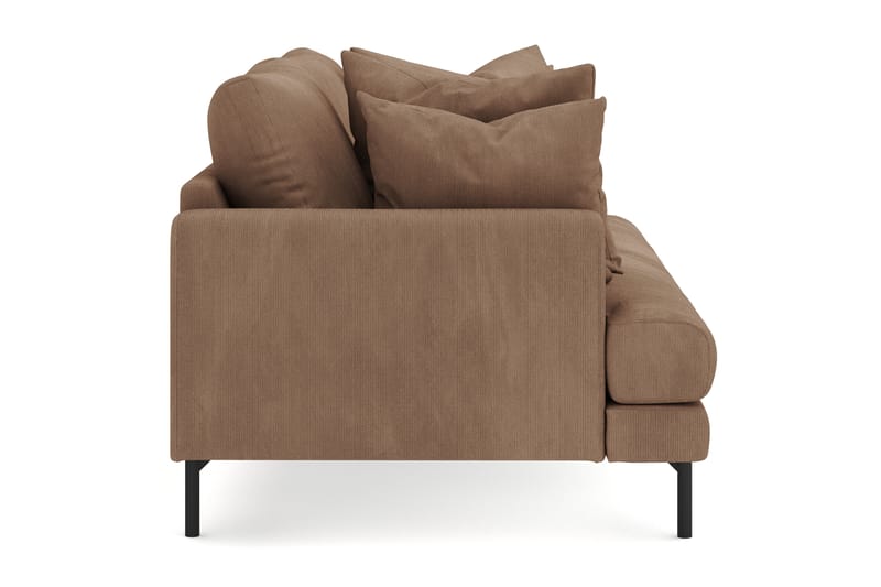 Menard 3-personers Dyb Manchestersofa - Brun - Møbler - Sofaer - 3 personers sofa