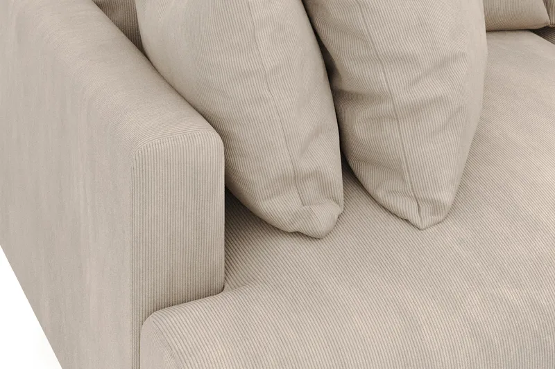 Menard 3-personers Dyb Manchestersofa - Greige - Møbler - Sofaer - 3 personers sofa