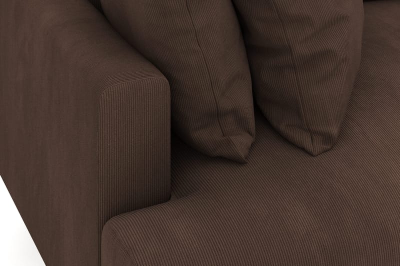 Menard 4-personers Dyb Manchestersofa - Brun - Møbler - Sofaer - 4 personers sofa