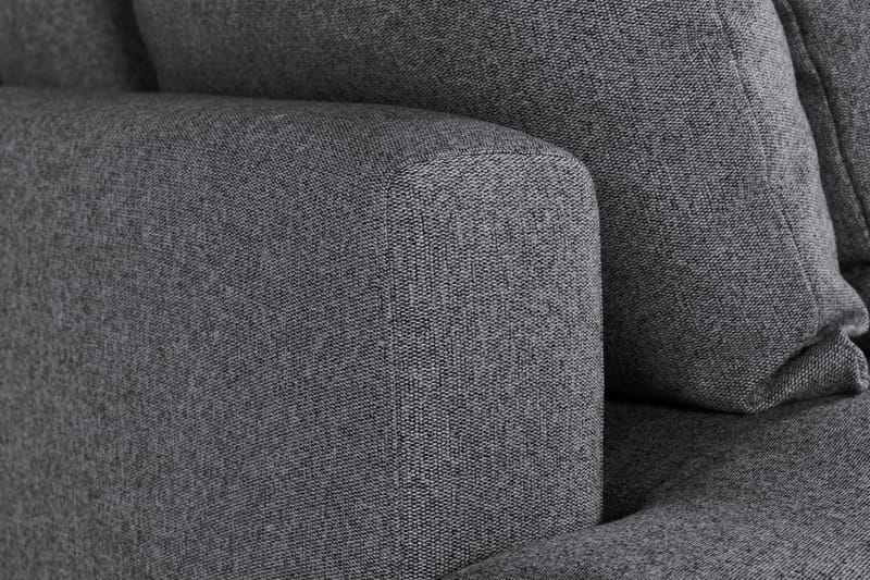 Menard 4-Pers. Sofa - Mørkegrå/Sort - 4 personers sofa