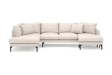 Menard 4-personers Venstrevendt U-formet Large Sofa med Divan og Chaiselong i Stof