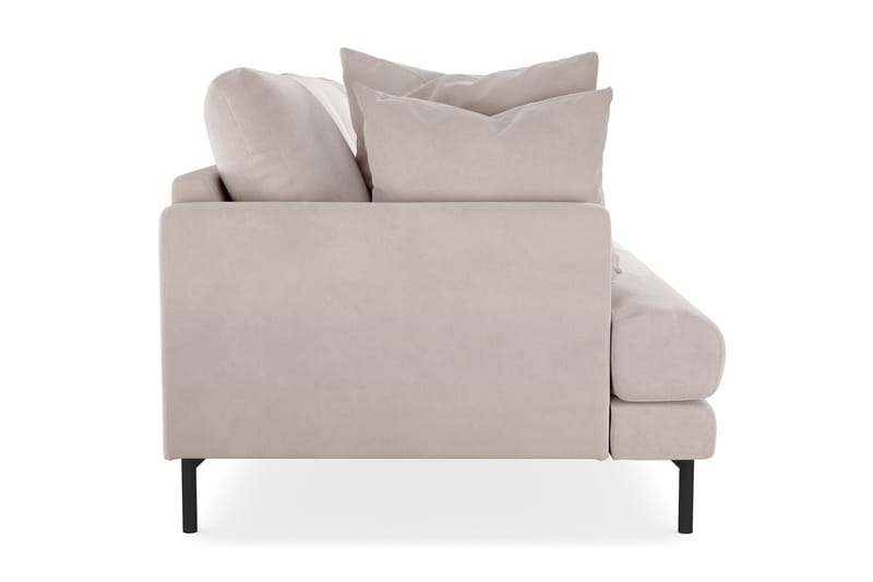 Menard 4-personers Dyb Fløjlssofa - Beige - Møbler - Sofaer - Velour sofaer