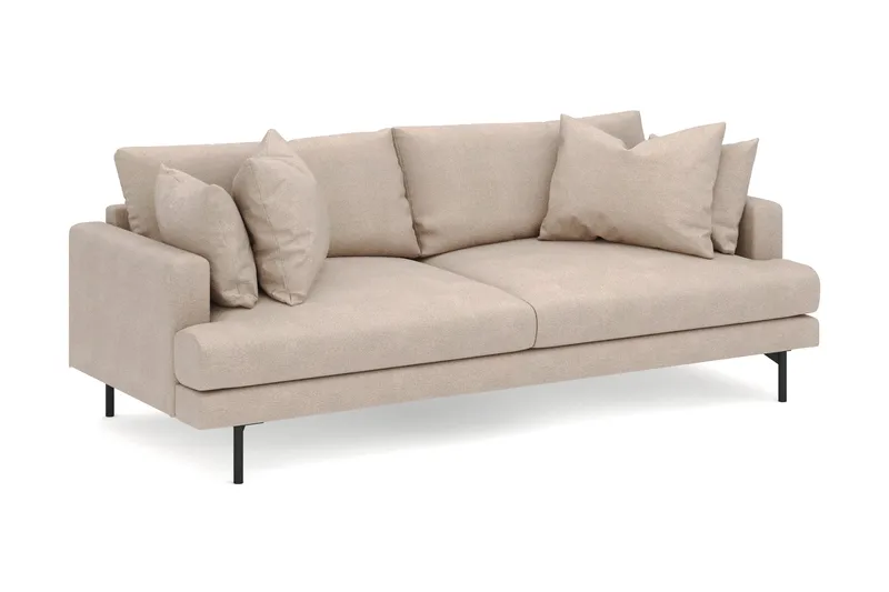 Menard 4-personers Dyb Stofsofa - Beige - Møbler - Sofaer - 4 personers sofa