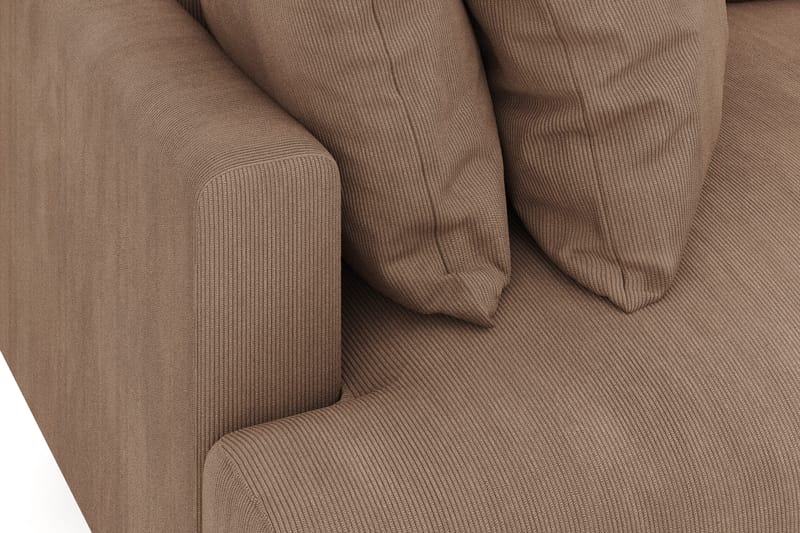 Menard 4-personers Dyb Manchestersofa - Brun - Møbler - Sofaer - 4 personers sofa