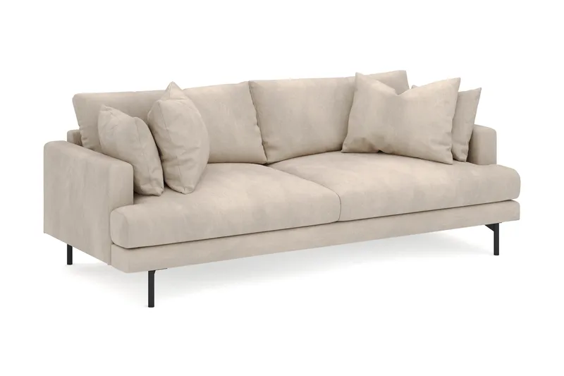 Menard 4-personers Dyb Manchestersofa - Greige - Møbler - Sofaer - 4 personers sofa