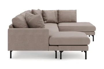 Menard 4-personers Højrevendt Stor U-formet Dyb Sofa med Divan og Chaiselong i Stof - Brun - Møbler - Sofaer - U Sofa