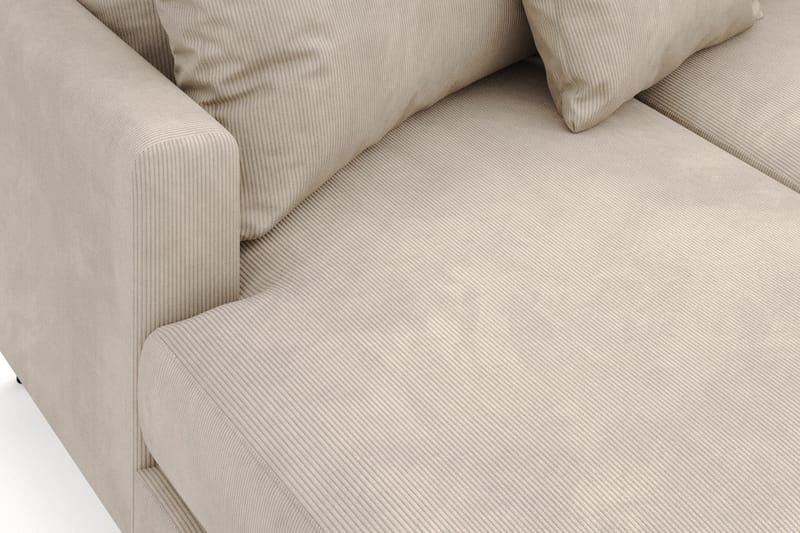 Menard 4-personers Højrevendt Stor U-formet Dyb Sofa med Divan og Chaiselong i Manchester - Greige - Møbler - Sofaer - U Sofa