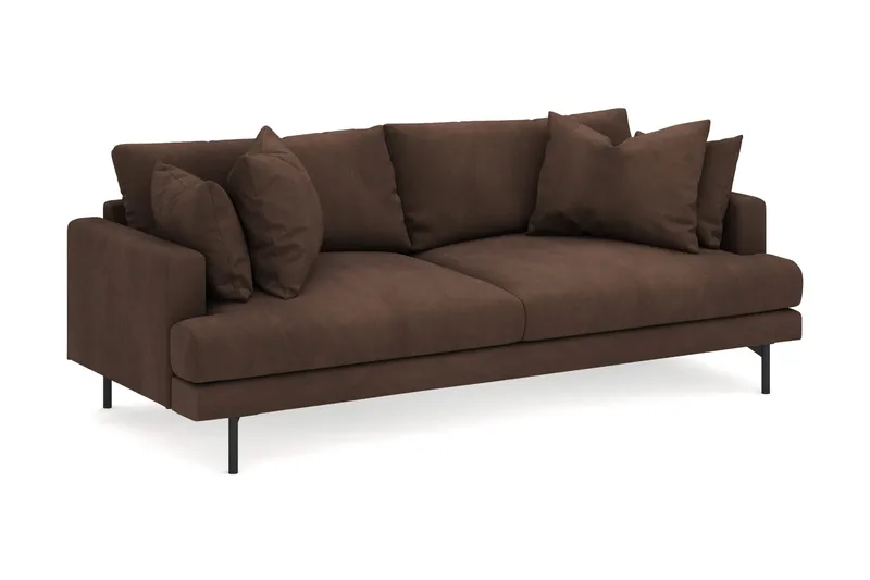 Menard 4-personers Dyb Manchestersofa - Brun - Møbler - Sofaer - 4 personers sofa