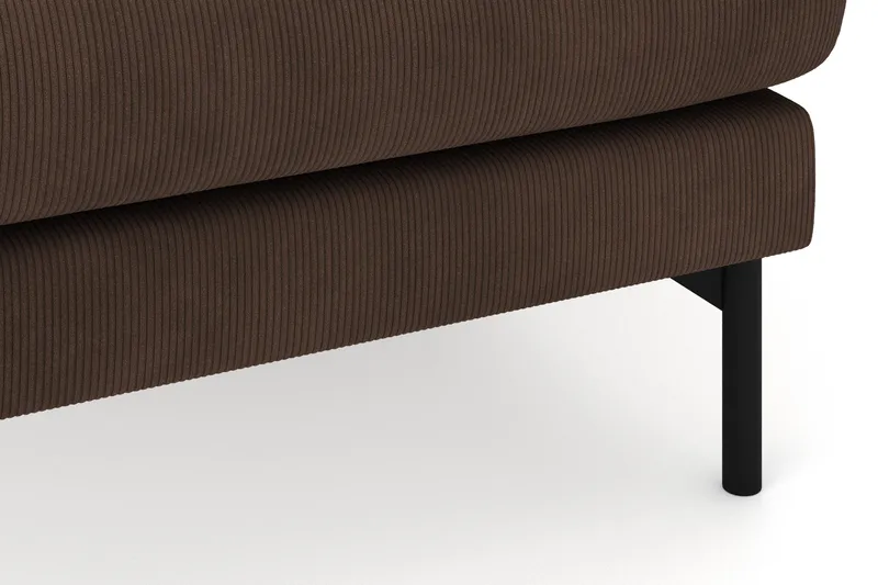 Menard 4-personers Højrevendt Stor U-formet Dyb Sofa med Divan og Chaiselong i Manchester - Brun - Møbler - Sofaer - U Sofa