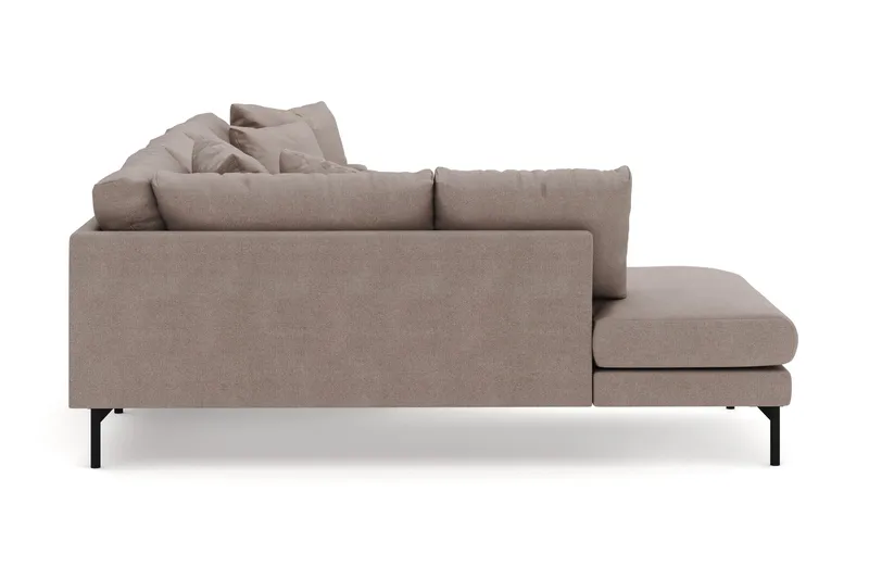 Menard 4-personers Venstrevendt Stor U-formet Dyb Large Sofa med Divan og Chaiselong i Stof - Brun - Møbler - Sofaer - U Sofa